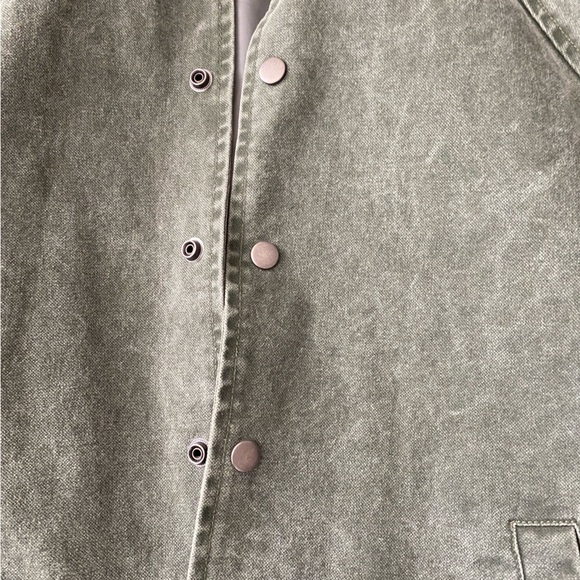 Spiritual Gangster Barn Jacket Love More Coach Jacket in Army Green - Picture 3 of 6